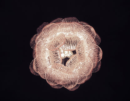 Murano Lysekrone | 38 Rosa Crostoliglass