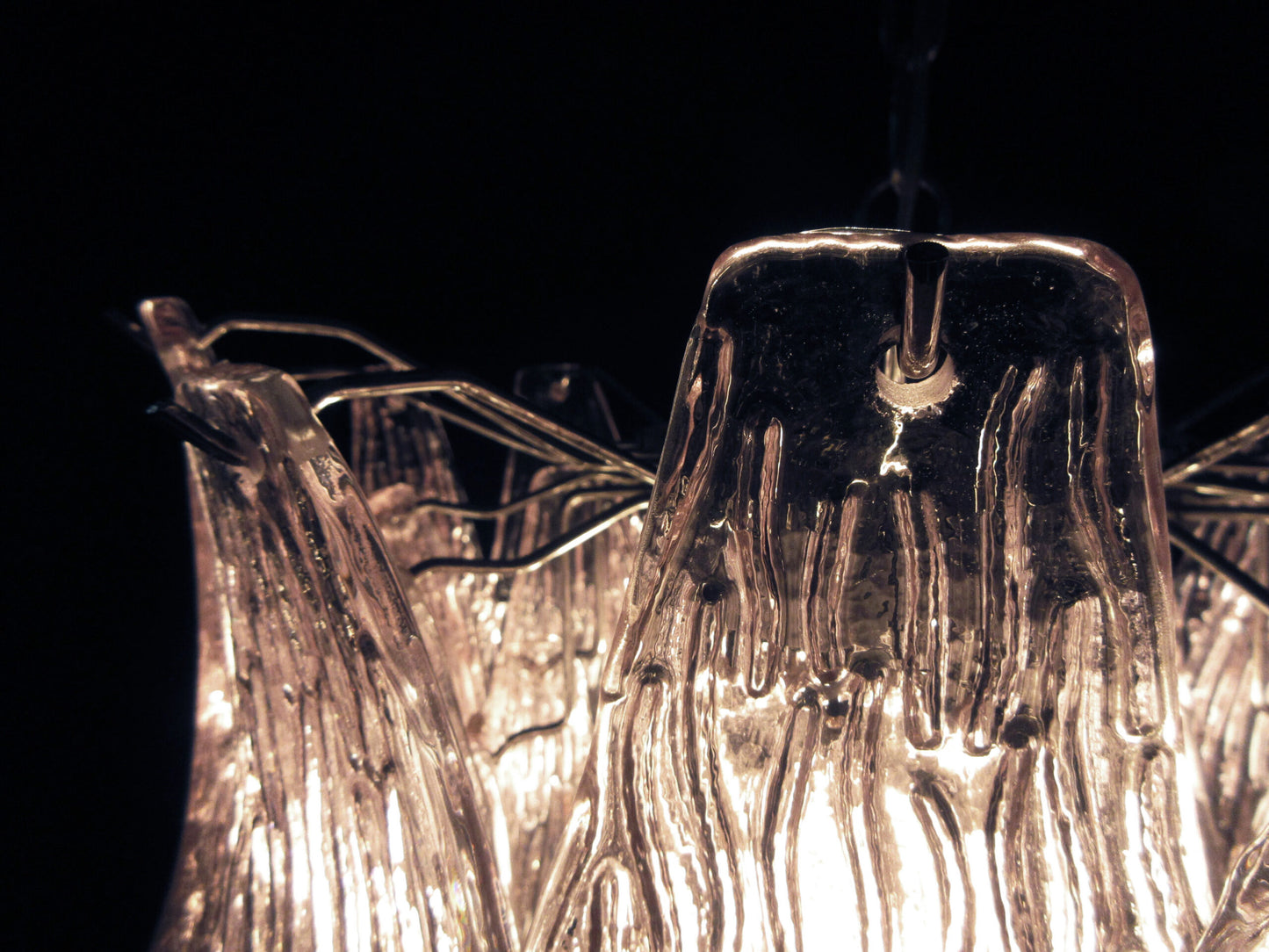 Murano Lysekrone | 38 Rosa Crostoliglass