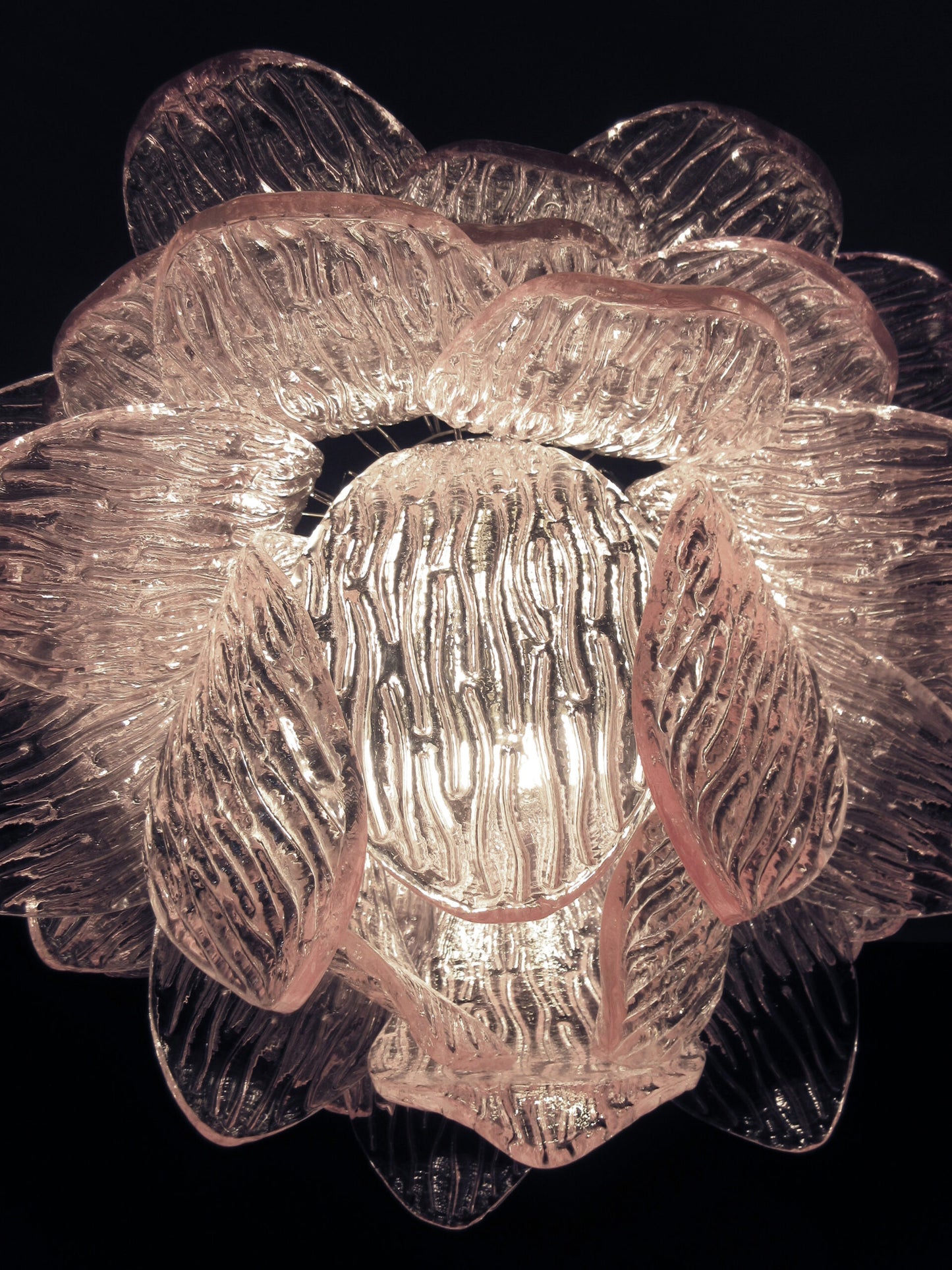 Murano Lysekrone | 38 Rosa Crostoliglass