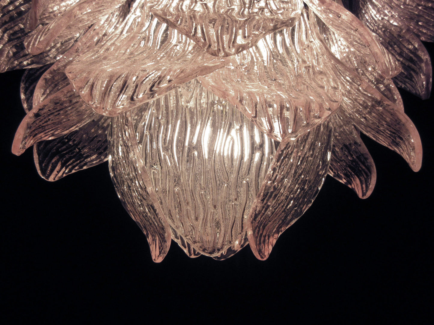 Murano Lysekrone | 38 Rosa Crostoliglass