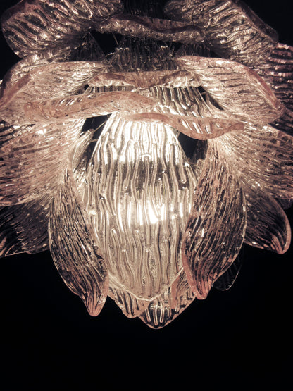 Murano Lysekrone | 38 Rosa Crostoliglass