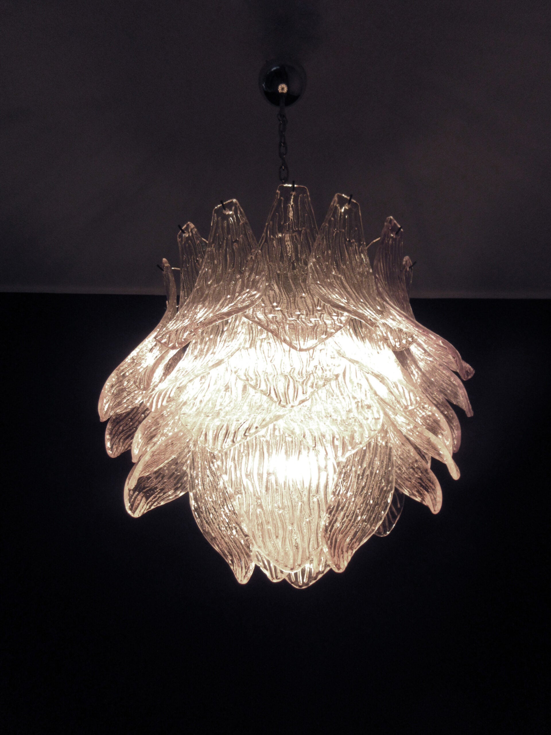 Murano Lysekrone | 38 Rosa Crostoliglass