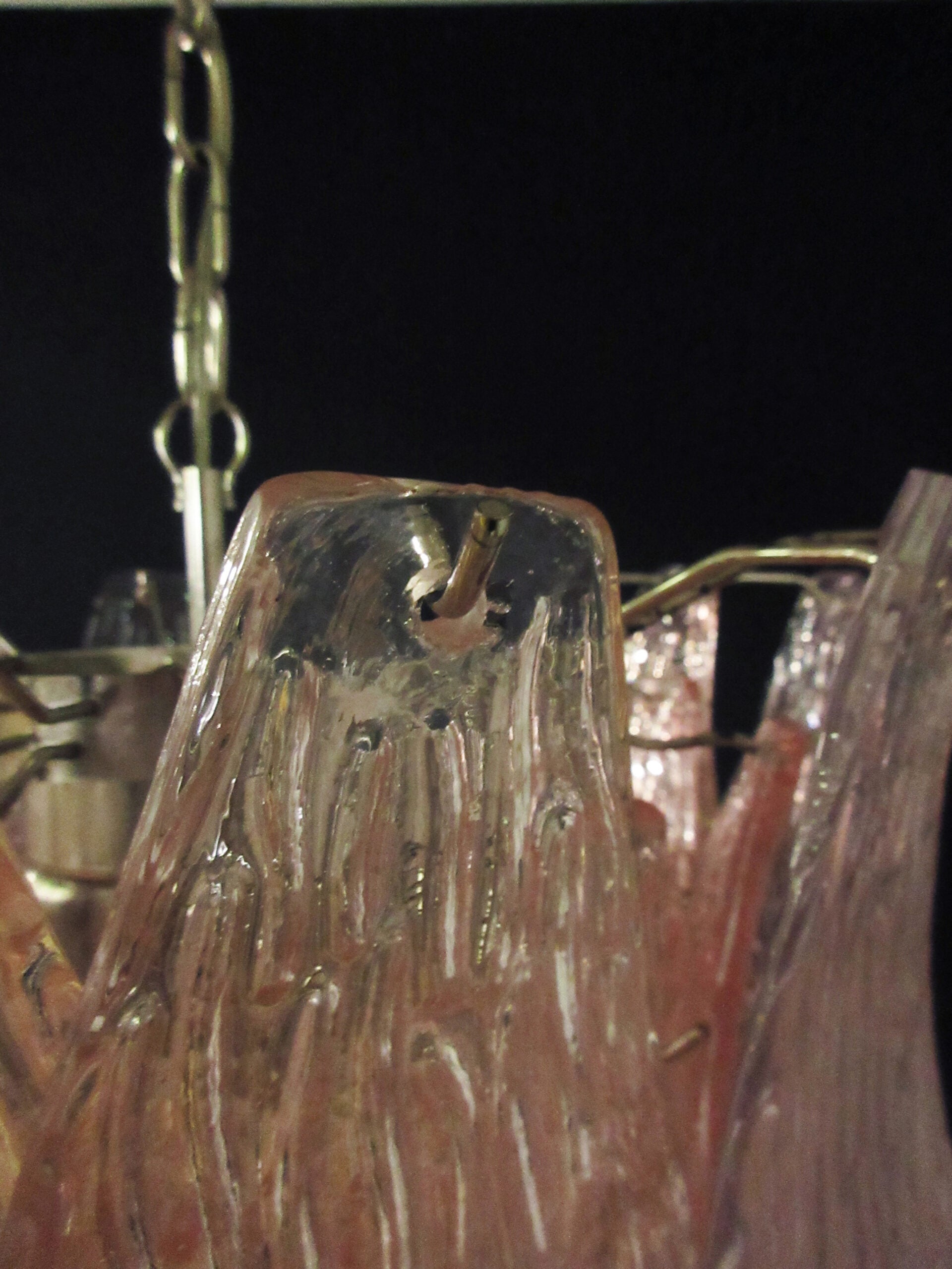 Murano Lysekrone | 38 Rosa Crostoliglass