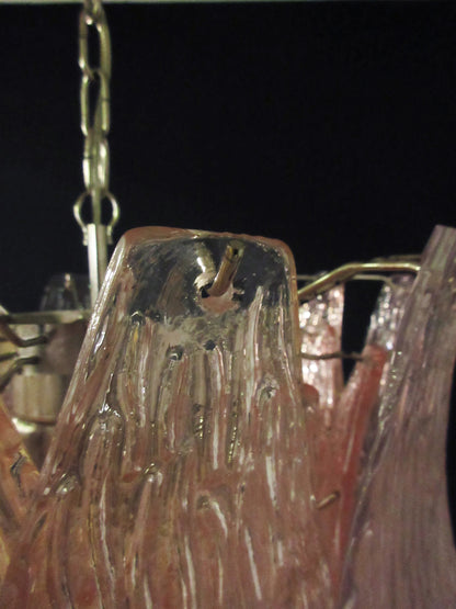 Murano Lysekrone | 38 Rosa Crostoliglass