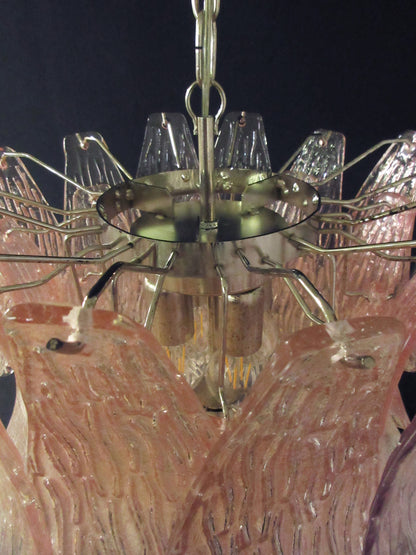 Murano Lysekrone | 38 Rosa Crostoliglass