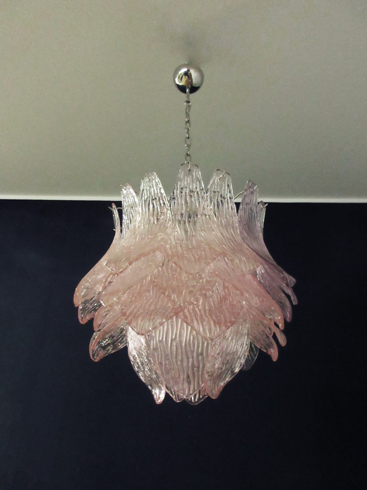 Murano Lysekrone | 38 Rosa Crostoliglass