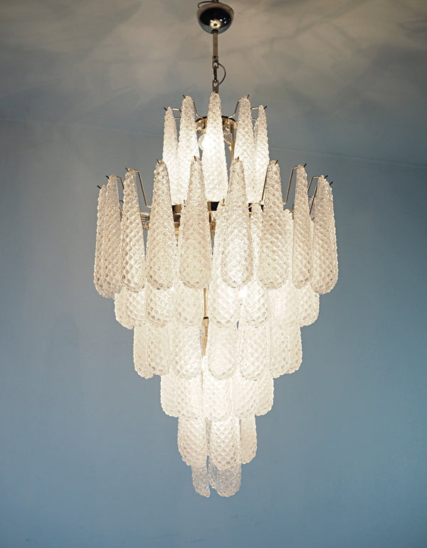 Murano Chandelier – 85 Clear Drop Glass – Murano Classics