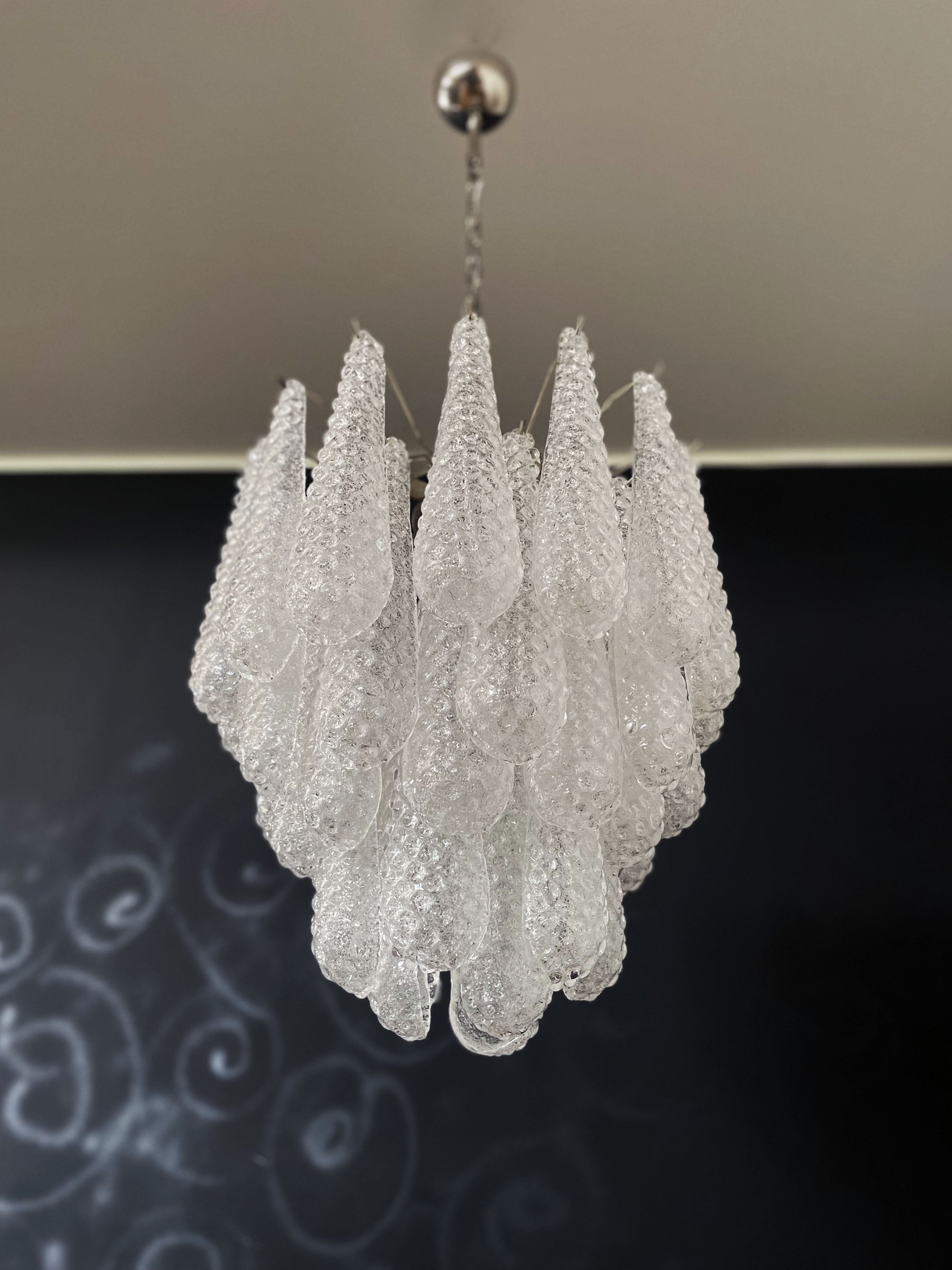 Murano Chandelier | 41 Clear Drop Glass